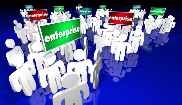 Enterprise Businesses Employees — Stock Photo, Image