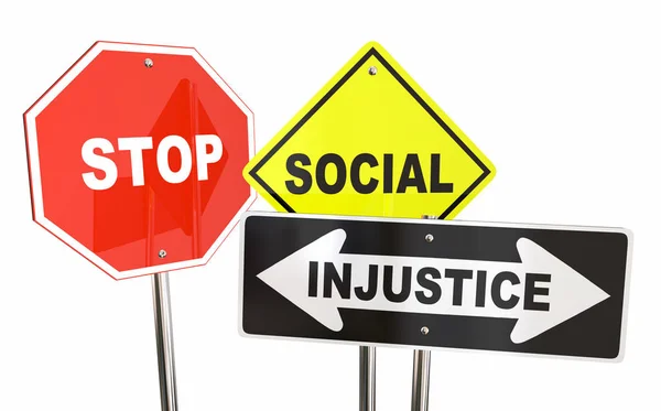 Stop Social Injustice Roadsigns — Stock Photo, Image