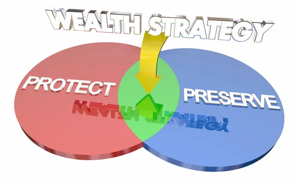 Wealth Strategy Protect Preserve Assets — Stock Photo, Image