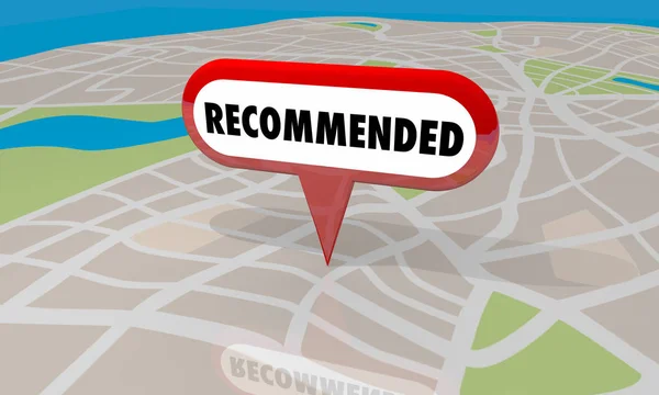 Recommended Location Pin — Stock Photo, Image