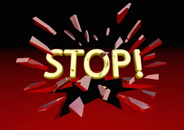 Stop ontploffen teken — Stockfoto
