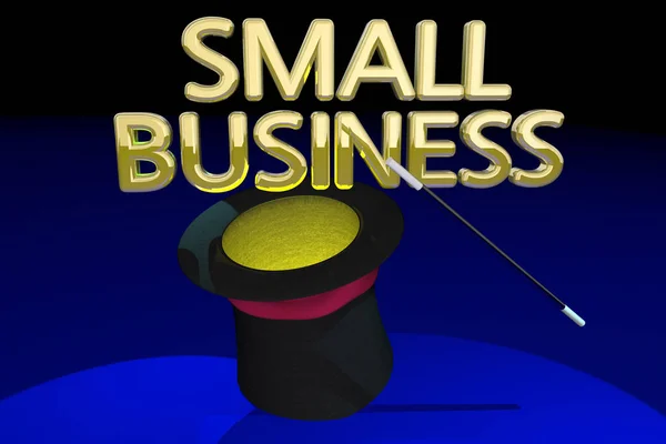 Small Business Bűvös kalap — Stock Fotó