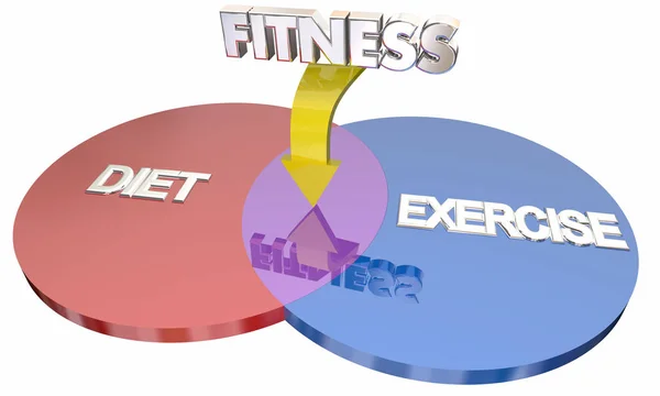 Dieta Fitness Signos de ejercicio — Foto de Stock