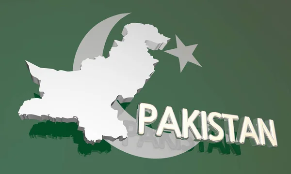 Pakistan Paese Nazione Mappa — Foto Stock