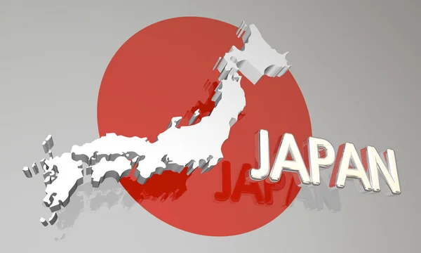Mapa de la nación del país de Japón —  Fotos de Stock