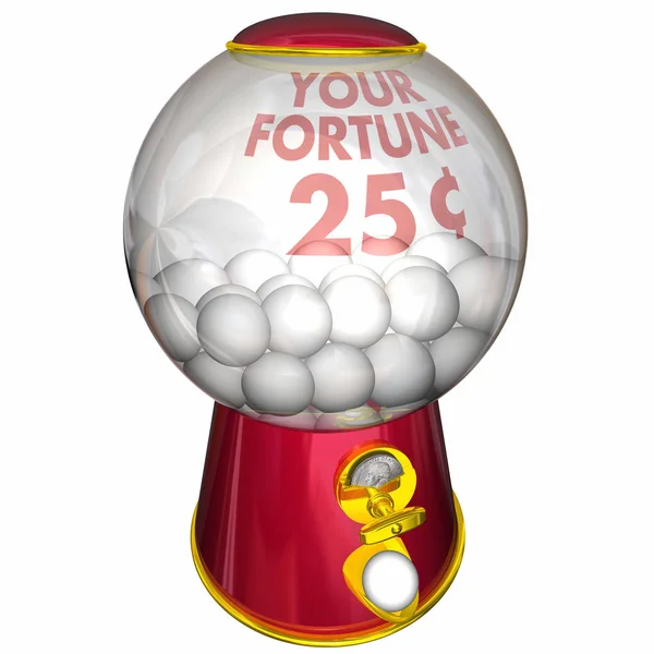 Fortune Gum Ball stroj — Stock fotografie