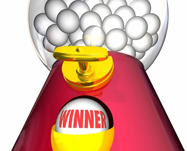 Vincitore Gumball Machine — Foto Stock