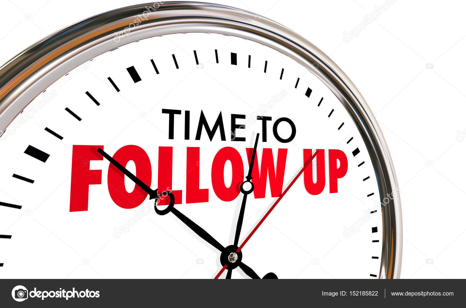 Time to Follow Up Clock Stock Photo by ©iqoncept 152185822