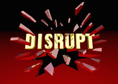 Disrupt Word Breaking Glass clipart
