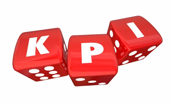 KPI Rolling Dice — Stock Photo, Image