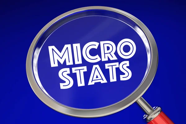 Micro Stats Magnifying Glass — Stock Photo, Image