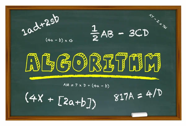 Algoritmo Chalkboard Aprender — Fotografia de Stock