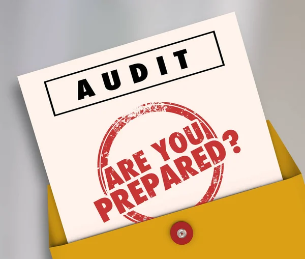 Audit Envelope Are You Prepared — Stock Photo, Image