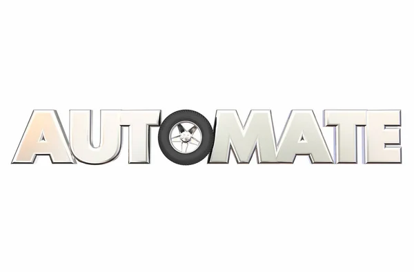 Automatiseren van de auto wiel — Stockfoto