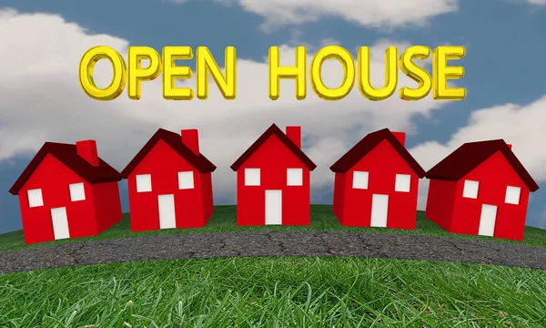 Open House domy na sprzedaż — Zdjęcie stockowe