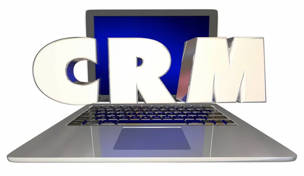 Crm 的笔记本电脑 — 图库照片