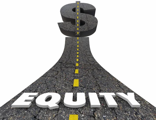 Equity Road Dollar Sign — Stock Photo, Image