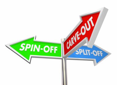 Spin-Off Split-Off bölmek-Out kurtarmak işaretleri 