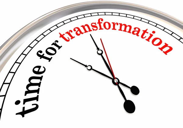 Czas transformacji zegar — Zdjęcie stockowe