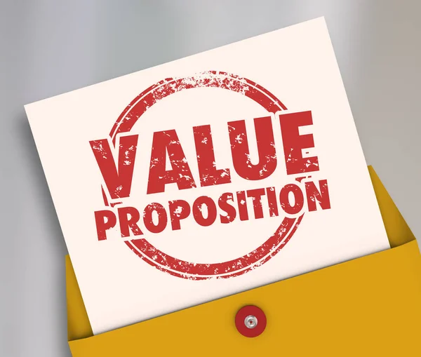 Värdet Proposition kuvert — Stockfoto