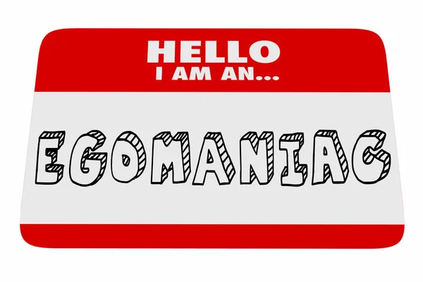 Egomaniac Name Tag — Stock Photo, Image