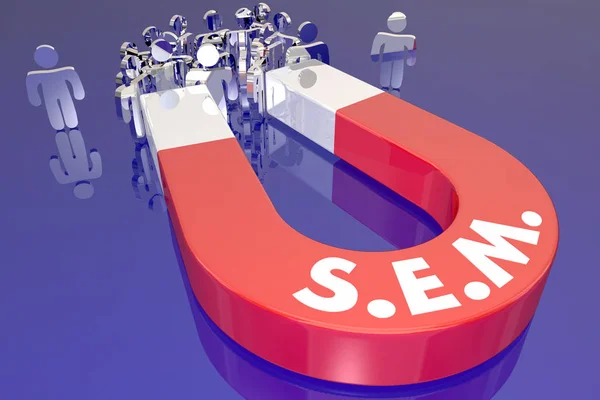 SEM Search Engine Marketing magneet — Stockfoto