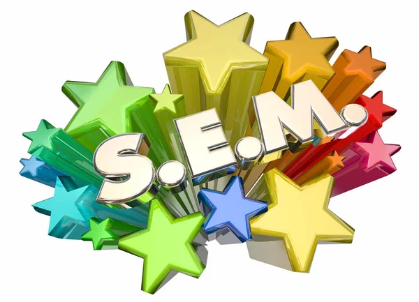 SEM Search Engine Marketing gwiazdy — Zdjęcie stockowe