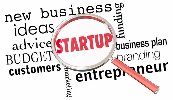 Startup lente d'ingrandimento — Foto Stock