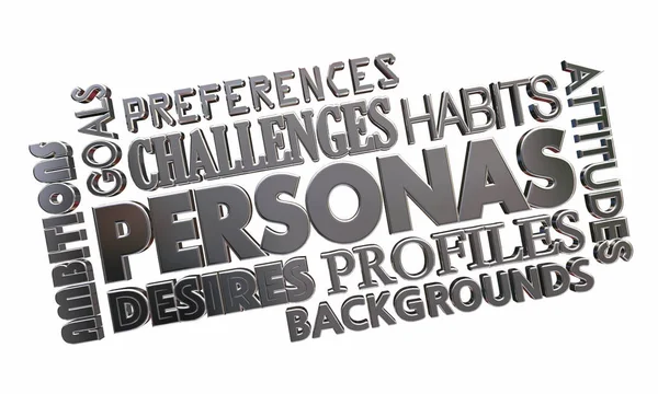 Customer Persona Words Collage — Stock Photo, Image