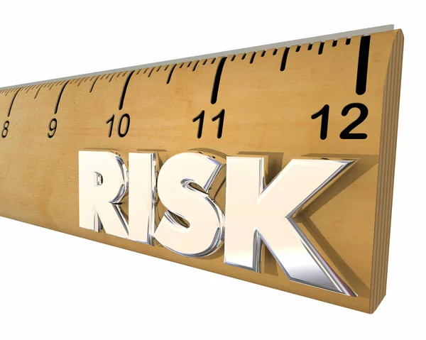 Ruler with word Risk — Stock Photo, Image