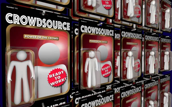 Chiffres cadeaux de Travailleurs avec texte Crowdsource — Photo