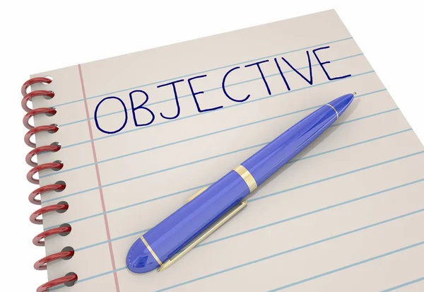 Notepad with text Objective — Stock Photo, Image
