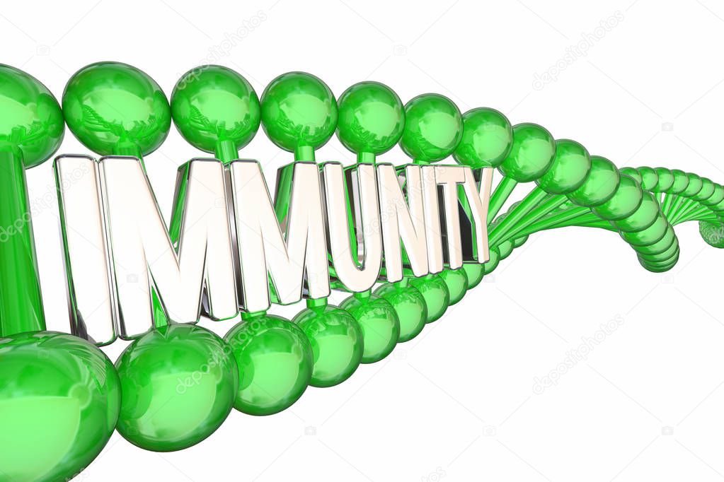 green DNA with word Immunity 