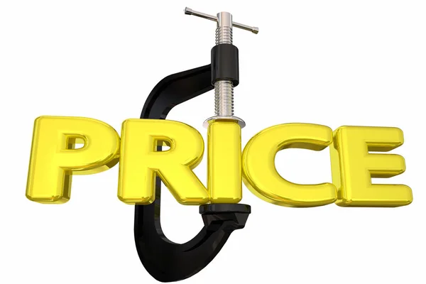 Word Price with Clamp — Stock Photo, Image