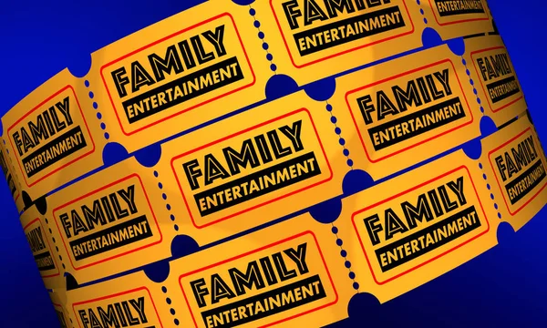 Tickets voor familie-Entertainment — Stockfoto