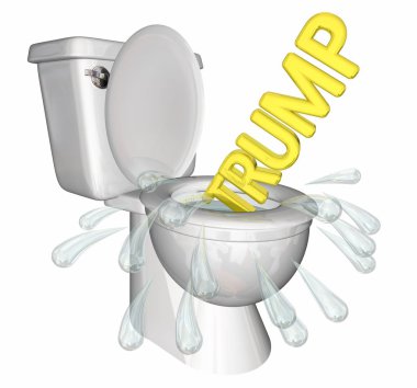 Word Trump Flushing tuvalet 