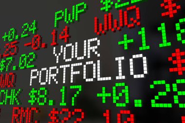 Kişisel portföy borsa tahtada kelime