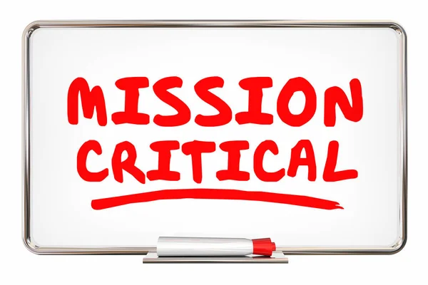 Text Mission Critical ombord — Stockfoto