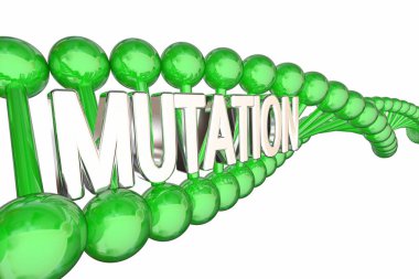 green DNA with word Mutation  clipart