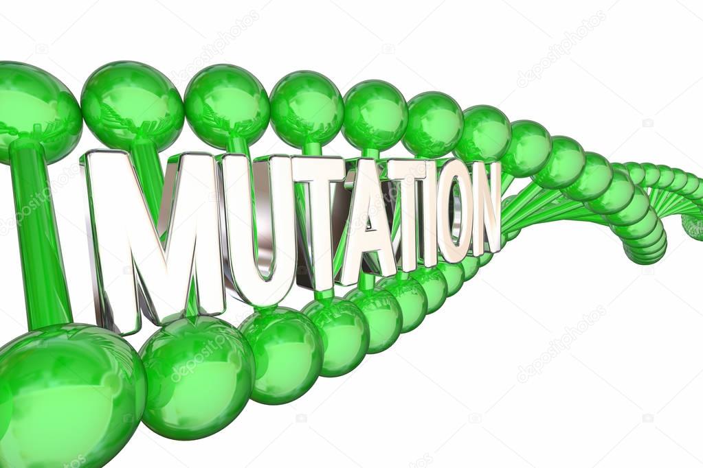 green DNA with word Mutation 