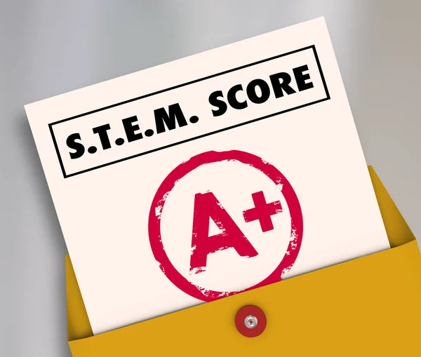 Report Card con puntuación STEM — Foto de Stock