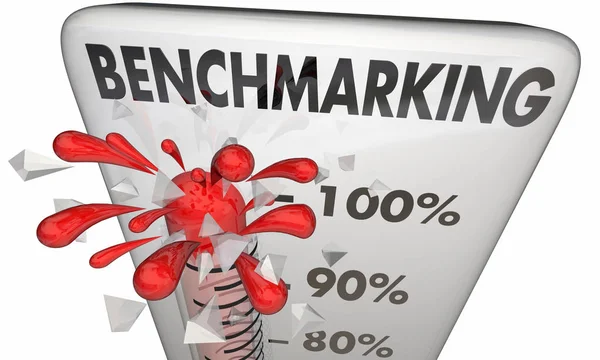 Medição do Termômetro de Benchmarking — Fotografia de Stock