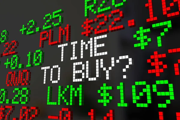 Zeit, an der Börse einzukaufen — Stockfoto