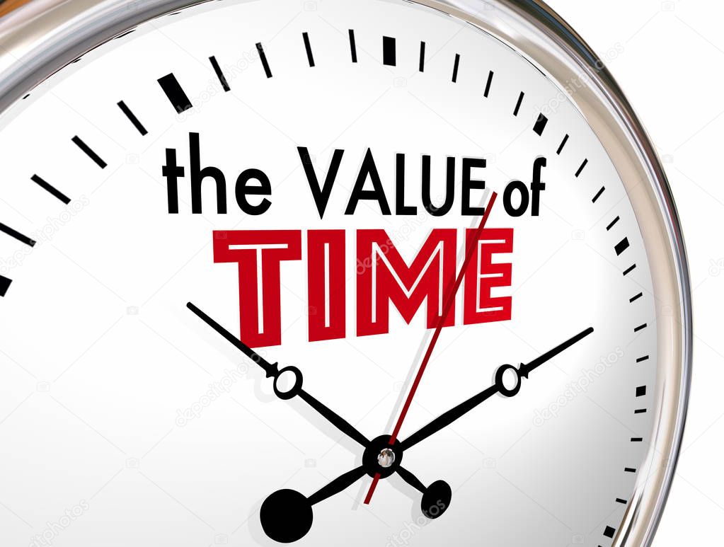 Value of Time Words on clock face