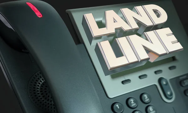 Telefone de linha terrestre Palavras — Fotografia de Stock