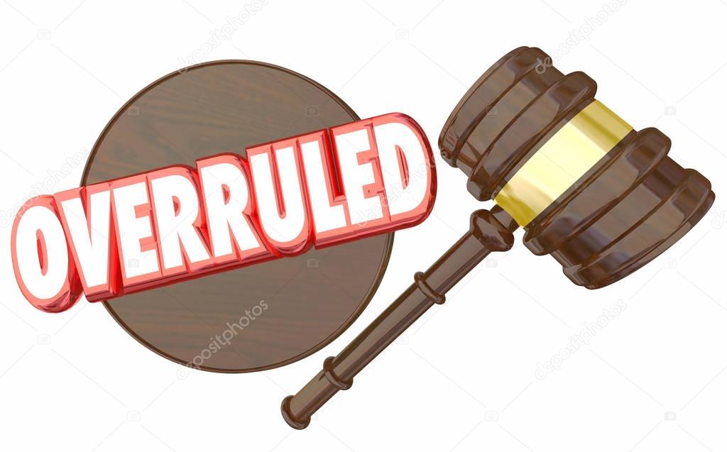 Overruled Judgment Gavel 