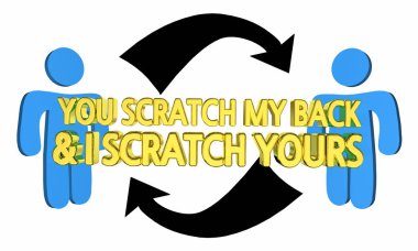 You Scratch My Back Ill Do Yours  clipart