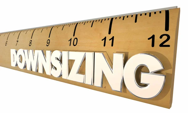 Downsizing Ruler, Reducing Company Size — Stock Photo, Image