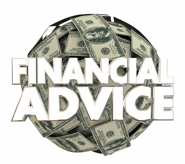 Financial Advice Money — Stock Photo, Image