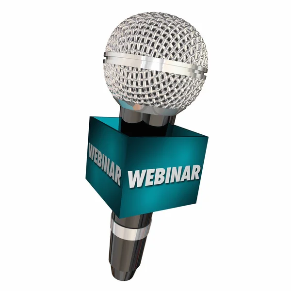 Seminário de Microfone Webinar — Fotografia de Stock